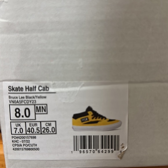 Vans Half Cab Pro Bruce Lee Black men’s size 8 or women’s size 9.5 pop Cush - Picture 11 of 12